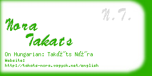 nora takats business card
